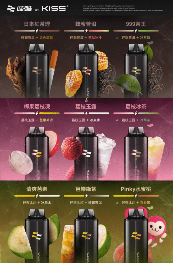 迪拜爆款【WAGOO❣️哇酷拋棄式6500口❣️】by KIS5 的高端品牌 【滿10送1】